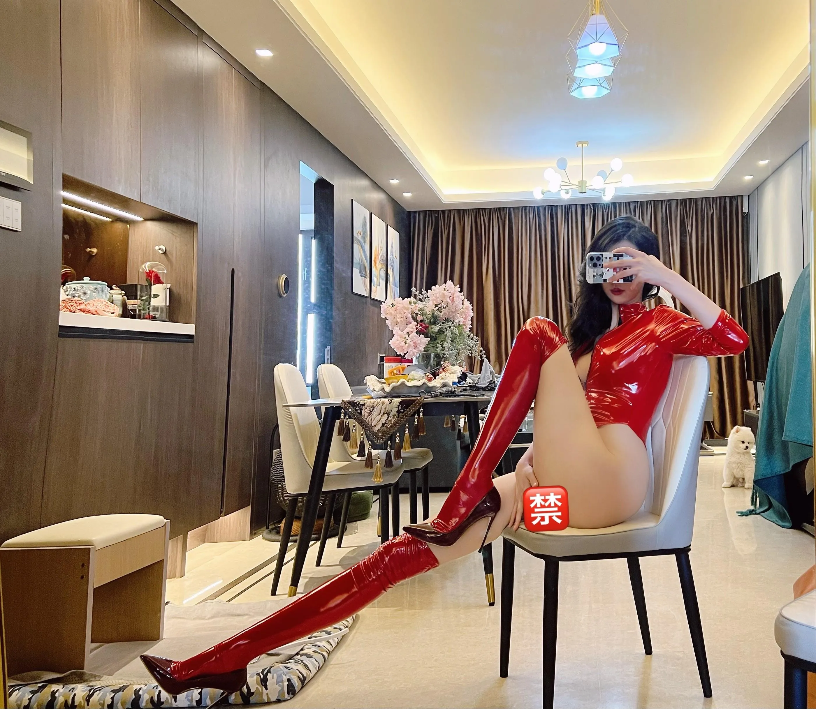 NO.022 葛征GEZHENG – 大红皮衣真飒 [20P]插图5
